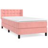 vidaXL Rams&auml;ng med madrass rosa 100x200 cm sammet