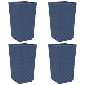 vidaXL Odlingsl&aring;dor 4 st bl&aring;gr&aring; 32,5x32,5x57 cm PP