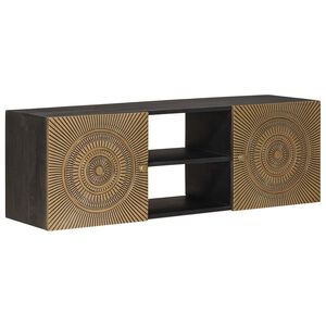 vidaXL TV-sk&aring;p med hylla med lagring med d&ouml;rr M&auml;ssing 105 x 30 x 35 cm