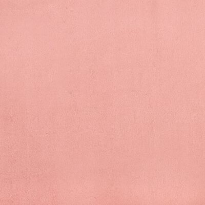vidaXL Sängram med huvudgavel rosa 120x190 cm sammet