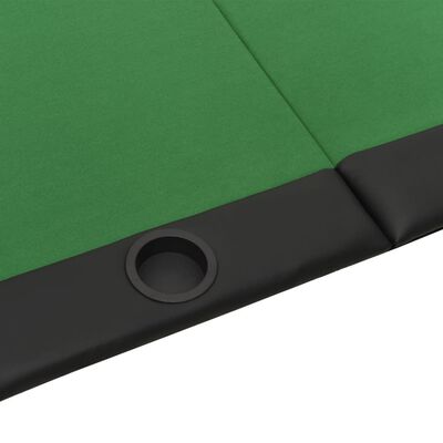 vidaXL Pokerbord för 10 spelare hopfällbart 208x106x3 cm grön