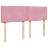 vidaXL Rams&auml;ng med madrass rosa 140x190 cm sammet