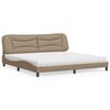 vidaXL Bed with Mattress "Hvar" Cappuccino 200x200 cm Faux Leather