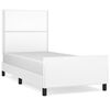 vidaXL S&auml;ngram med huvudgavel vit 100x200 cm konstl&auml;der