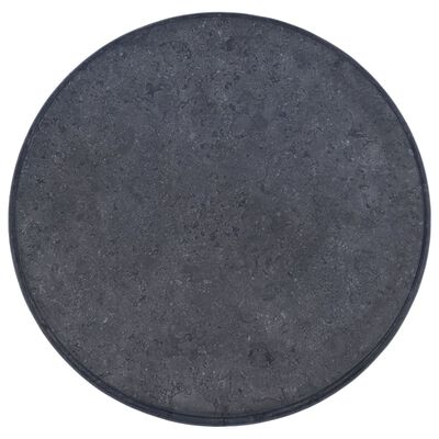 vidaXL Bordsskiva svart Ø60x2,5 cm marmor
