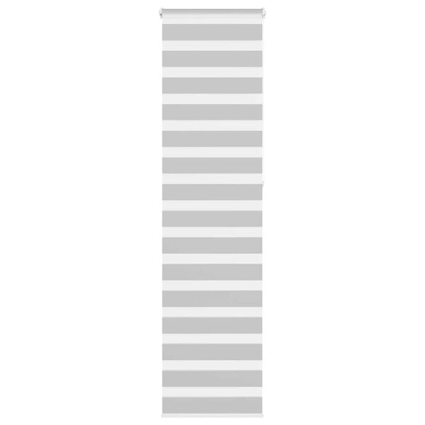 vidaXL Rullgardin zebra ljusgr&aring; 65x230 cm tyg bredd 60,9 cm polyester
