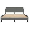 vidaXL Bed Frame "Dover" Dark Grey 120x200 cm Fabric
