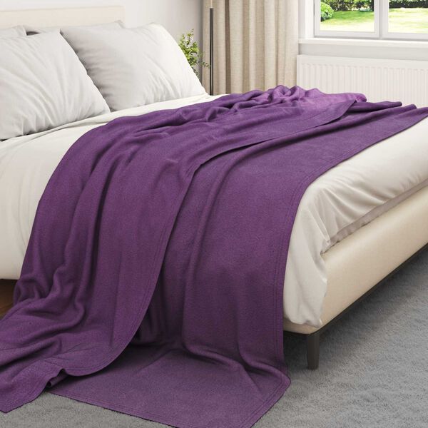 vidaXL Kastfilt Lila 270 x 240 cm Fleece