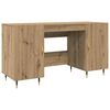 vidaXL Skrivbord med hylla artisan ek 140 x 50 x 75 cm Konstruerat tr&auml;