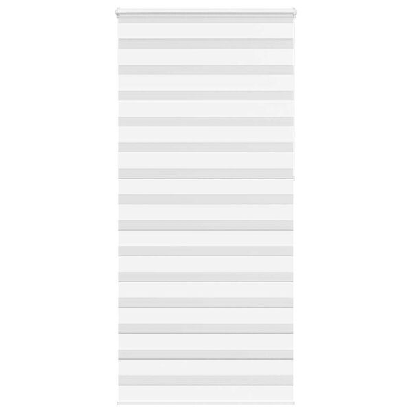 vidaXL Rullgardin zebra vit 95x230 cm tyg bredd 90,9 cm polyester