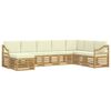 vidaXL Utomhussoffset 8 pcs Vit och gr&auml;dde 304 x 185,5 x 73 cm