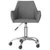 vidaXL Snurrbar kontorsstol m&ouml;rkgr&aring; tyg