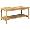 vidaXL Kaffeebord Vit tv&auml;tt 100,5 x 49 x 45 cm Massivt Akaciatr&auml;