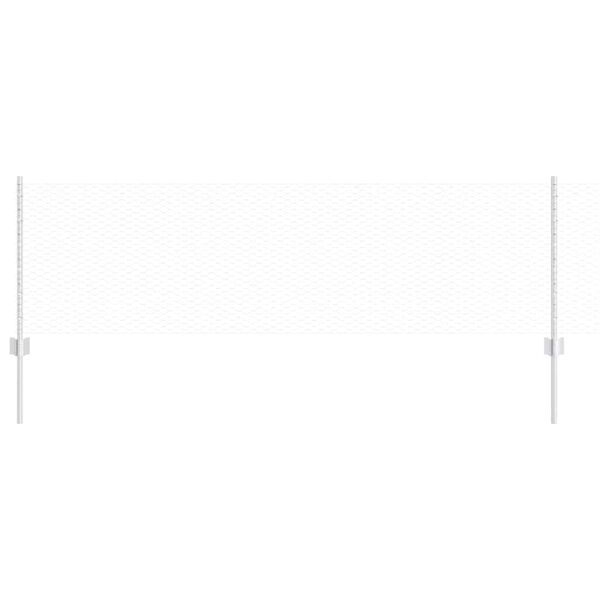 vidaXL St&auml;ngsel och St&aring;nd Silver 0,6 x 25 m St&aring;l