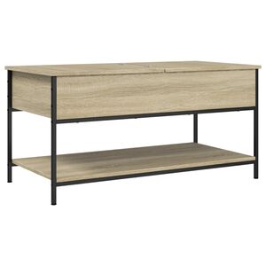 vidaXL Soffbord sonoma-ek 100x50x50 cm konstruerat tr&auml; och metall