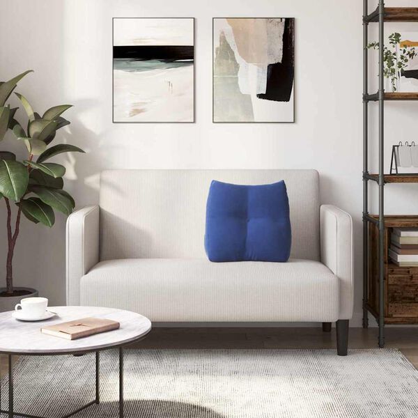 vidaXL Ryggkudde Polisblå 45 x 24 x 50 cm Sammet