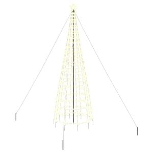 vidaXL LED Julgran EKENAS 400 cm 800 LED-lampor Varmvit St&aring;l Guld