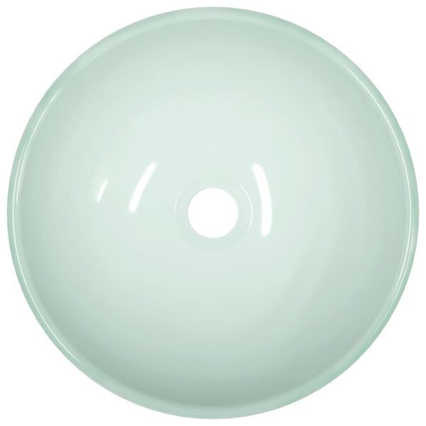 vidaXL Handfat h&auml;rdat glas 35x12 cm vit