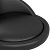 vidaXL Snurrbara matstolar 4 st svart konstl&auml;der
