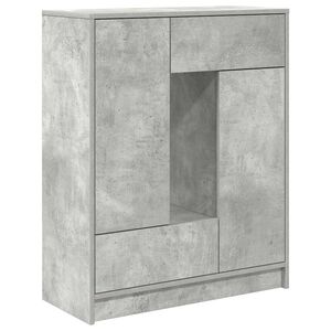 vidaXL Sk&auml;nk med l&aring;dor och d&ouml;rrar betonggr&aring; 73x31x90 cm