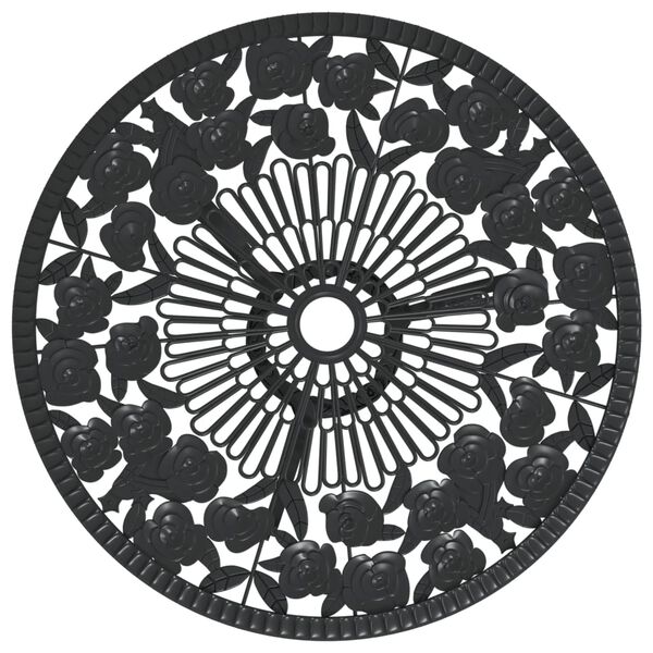 vidaXL Caféset 3 delar gjuten aluminium svart