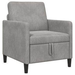 vidaXL Soffa med f&ouml;rvaring Ljusgr&aring; 72 x 78 x 87 cm Polyester