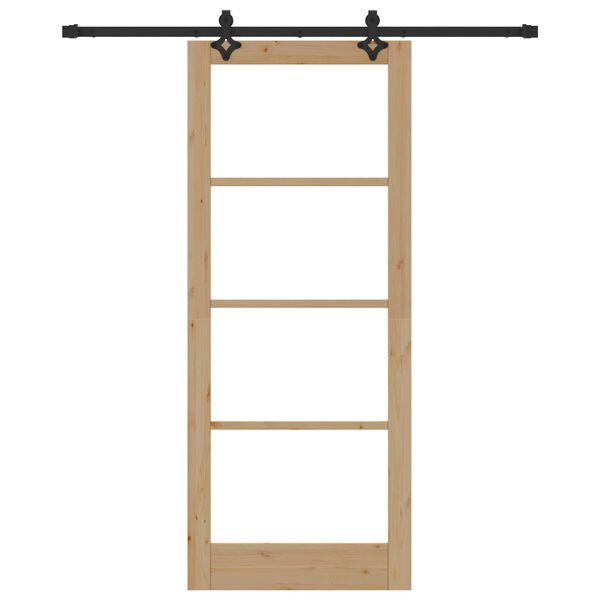 vidaXL Skjutd&ouml;rr ORKDAL Naturlig och svart 86 x 211 cm