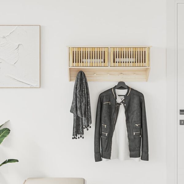 vidaXL Hatthylla med krokar 80x24x35,5 cm konstruerat tr&auml;