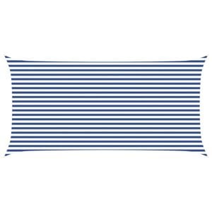 vidaXL Solskugge segel Bl&aring; och Vit 6 x 3 m 100% polyester oxford