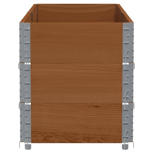 vidaXL Odlingsl&aring;da brun 150x50 cm massiv furu