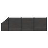 vidaXL St&auml;ngselpanel 4 pcs WPC och aluminium Svart