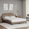 vidaXL Bed Frame "Viana" without Mattress Cappuccino 140x200 cm Faux Leather