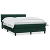 vidaXL Rams&auml;ng med madrass m&ouml;rkgr&ouml;n 160x210 cm sammet