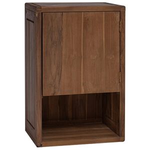 vidaXL Badrumssidekabinett Naturlig 45 x 30 x 70 cm Massivt teaktr&auml;