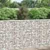vidaXL Gabion trapets upph&ouml;jd galvaniserat st&aring;l 100x20x100 cm