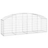 vidaXL Gabion b&aring;gformad 200x50x60/80 cm galvaniserat j&auml;rn