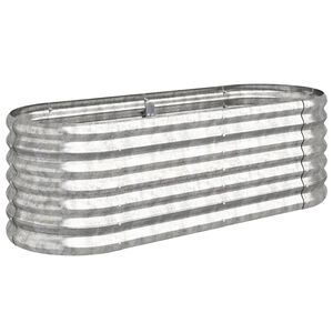 vidaXL Odlingsl&aring;da galvaniserat st&aring;l 114x40x36 cm silver