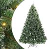 vidaXL Konstgjord julgran med 300 LED-lampor Gr&ouml;n 240 cm PE och PVC