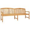 vidaXL Handsnidad Rosab&auml;nk 228 x 60 x 90 cm Massivt teaktr&auml; Naturlig