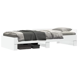 vidaXL S&auml;ngram med huvudgavel Vit 80 x 200 cm Konstruerat tr&auml;