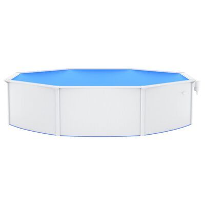 vidaXL Pool med stålväggar 550x120 cm vit