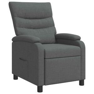 vidaXL Recliner M&ouml;rkgr&aring; Tyg