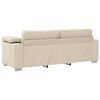 vidaXL Soffa 2 pcs Beige Linnenblandad tyg