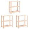 vidaXL F&ouml;rvaringshylla 3 hyllor 3 st 80x38x90 cm massiv furu 150 kg