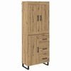 vidaXL Sk&aring;p 2 pcs Artisan Ek 69,5 x 34 x 180 cm Konstruerat tr&auml;