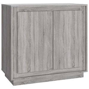 vidaXL Sk&auml;nk gr&aring; sonoma 80x34x75 cm konstruerat tr&auml;