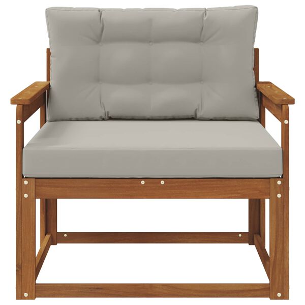 vidaXL Utomhus Mellansoffa Massivt Akaciatr&auml; Naturf&auml;rg