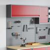 vidaXL Verktygsskåp och pegboard-set 3 pcs Röd 100 x 25 x 115 cm Stål