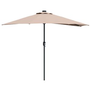 vidaXL Tr&auml;dg&aring;rdsparasol 294 x 150 x 224 cm Polyester och St&aring;l Taupe