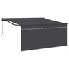 vidaXL Utdragbar markis Antracit 350 x 250 cm Polyester och aluminium